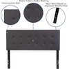 image:imageFlash Furniture Lennox Adjustable Height Button Tufted and Box Stitch Upholstered King Size Headboard in Black VinylGray