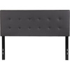 image:imageFlash Furniture Lennox Adjustable Height Button Tufted and Box Stitch Upholstered King Size Headboard in Black VinylGray
