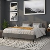 image:imageFlash Furniture Lennox Adjustable Height Button Tufted and Box Stitch Upholstered King Size Headboard in Black VinylGray