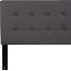 image:imageFlash Furniture Lennox Adjustable Height Button Tufted and Box Stitch Upholstered King Size Headboard in Black VinylGray