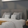 image:imageFlash Furniture Lennox Adjustable Height Button Tufted and Box Stitch Upholstered King Size Headboard in Black VinylGray