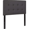 image:imageFlash Furniture Lennox Adjustable Height Button Tufted and Box Stitch Upholstered King Size Headboard in Black VinylGray
