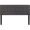 image:imageFlash Furniture Lennox Adjustable Height Button Tufted and Box Stitch Upholstered King Size Headboard in Black VinylGray