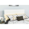image:imageFlash Furniture Lennox Adjustable Height Button Tufted and Box Stitch Upholstered King Size Headboard in Black VinylWhite