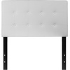 image:imageFlash Furniture Lennox Adjustable Height Button Tufted and Box Stitch Upholstered King Size Headboard in Black VinylWhite