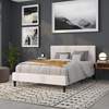 image:imageFlash Furniture Lennox Adjustable Height Button Tufted and Box Stitch Upholstered King Size Headboard in Black VinylWhite