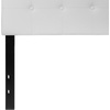 image:imageFlash Furniture Lennox Adjustable Height Button Tufted and Box Stitch Upholstered King Size Headboard in Black VinylWhite