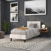 image:imageFlash Furniture Lennox Adjustable Height Button Tufted and Box Stitch Upholstered King Size Headboard in Black VinylWhite