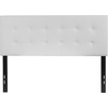 image:imageFlash Furniture Lennox Adjustable Height Button Tufted and Box Stitch Upholstered King Size Headboard in Black VinylWhite