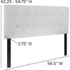 image:imageFlash Furniture Lennox Adjustable Height Button Tufted and Box Stitch Upholstered King Size Headboard in Black VinylWhite