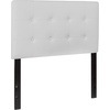 image:imageFlash Furniture Lennox Adjustable Height Button Tufted and Box Stitch Upholstered King Size Headboard in Black VinylWhite