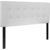 image:imageFlash Furniture Lennox Adjustable Height Button Tufted and Box Stitch Upholstered King Size Headboard in Black VinylWhite