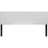 image:imageFlash Furniture Lennox Adjustable Height Button Tufted and Box Stitch Upholstered King Size Headboard in Black VinylWhite