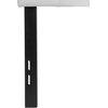 image:imageFlash Furniture Lennox Adjustable Height Button Tufted and Box Stitch Upholstered King Size Headboard in Black VinylWhite