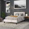 image:imageFlash Furniture Lennox Adjustable Height Button Tufted and Box Stitch Upholstered King Size Headboard in Black VinylWhite