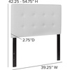image:imageFlash Furniture Lennox Adjustable Height Button Tufted and Box Stitch Upholstered King Size Headboard in Black VinylWhite