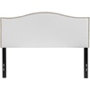 image:imageFlash Furniture Lexington Upholstered Full Size Headboard with Accent Nail Trim in White Fabric