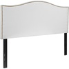 image:imageFlash Furniture Lexington Upholstered Full Size Headboard with Accent Nail Trim in White Fabric