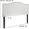 image:imageFlash Furniture Lexington Upholstered Full Size Headboard with Accent Nail Trim in White Fabric