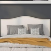 image:imageFlash Furniture Lexington Upholstered Full Size Headboard with Accent Nail Trim in White Fabric