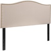image:imageFlash Furniture Lexington Upholstered Twin Size Headboard with Accent Nail Trim in Light Gray FabricBeige