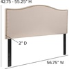 image:imageFlash Furniture Lexington Upholstered Twin Size Headboard with Accent Nail Trim in Light Gray FabricBeige