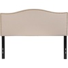 image:imageFlash Furniture Lexington Upholstered Twin Size Headboard with Accent Nail Trim in Light Gray FabricBeige