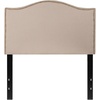image:imageFlash Furniture Lexington Upholstered Twin Size Headboard with Accent Nail Trim in Light Gray FabricBeige