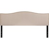 image:imageFlash Furniture Lexington Upholstered Twin Size Headboard with Accent Nail Trim in Light Gray FabricBeige