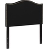 image:imageFlash Furniture Lexington Upholstered Twin Size Headboard with Accent Nail Trim in Light Gray FabricBlack