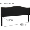 image:imageFlash Furniture Lexington Upholstered Twin Size Headboard with Accent Nail Trim in Light Gray FabricBlack
