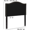 image:imageFlash Furniture Lexington Upholstered Twin Size Headboard with Accent Nail Trim in Light Gray FabricBlack