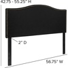 image:imageFlash Furniture Lexington Upholstered Twin Size Headboard with Accent Nail Trim in Light Gray FabricBlack