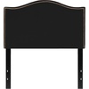 image:imageFlash Furniture Lexington Upholstered Twin Size Headboard with Accent Nail Trim in Light Gray FabricBlack
