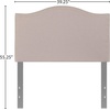 image:imageFlash Furniture Lexington Upholstered Twin Size Headboard with Accent Nail Trim in Light Gray FabricCamel