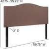 image:imageFlash Furniture Lexington Upholstered Twin Size Headboard with Accent Nail Trim in Light Gray FabricCamel