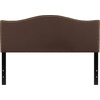 image:imageFlash Furniture Lexington Upholstered Twin Size Headboard with Accent Nail Trim in Light Gray FabricDark Brown