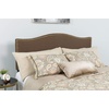 image:imageFlash Furniture Lexington Upholstered Twin Size Headboard with Accent Nail Trim in Light Gray FabricDark Brown