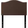 image:imageFlash Furniture Lexington Upholstered Twin Size Headboard with Accent Nail Trim in Light Gray FabricDark Brown