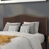 image:imageFlash Furniture Lexington Upholstered Twin Size Headboard with Accent Nail Trim in Light Gray FabricDark Brown