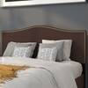 image:imageFlash Furniture Lexington Upholstered Twin Size Headboard with Accent Nail Trim in Light Gray FabricDark Brown