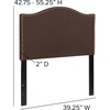 image:imageFlash Furniture Lexington Upholstered Twin Size Headboard with Accent Nail Trim in Light Gray FabricDark Brown