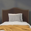 image:imageFlash Furniture Lexington Upholstered Twin Size Headboard with Accent Nail Trim in Light Gray FabricDark Brown