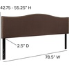 image:imageFlash Furniture Lexington Upholstered Twin Size Headboard with Accent Nail Trim in Light Gray FabricDark Brown
