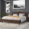 image:imageFlash Furniture Lexington Upholstered Twin Size Headboard with Accent Nail Trim in Light Gray FabricDark Brown
