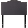 image:imageFlash Furniture Lexington Upholstered Twin Size Headboard with Accent Nail Trim in Light Gray FabricDark Gray