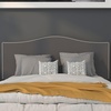 image:imageFlash Furniture Lexington Upholstered Twin Size Headboard with Accent Nail Trim in Light Gray FabricDark Gray