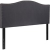 image:imageFlash Furniture Lexington Upholstered Twin Size Headboard with Accent Nail Trim in Light Gray FabricDark Gray