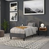 image:imageFlash Furniture Lexington Upholstered Twin Size Headboard with Accent Nail Trim in Light Gray FabricDark Gray