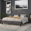 image:imageFlash Furniture Lexington Upholstered Twin Size Headboard with Accent Nail Trim in Light Gray FabricDark Gray